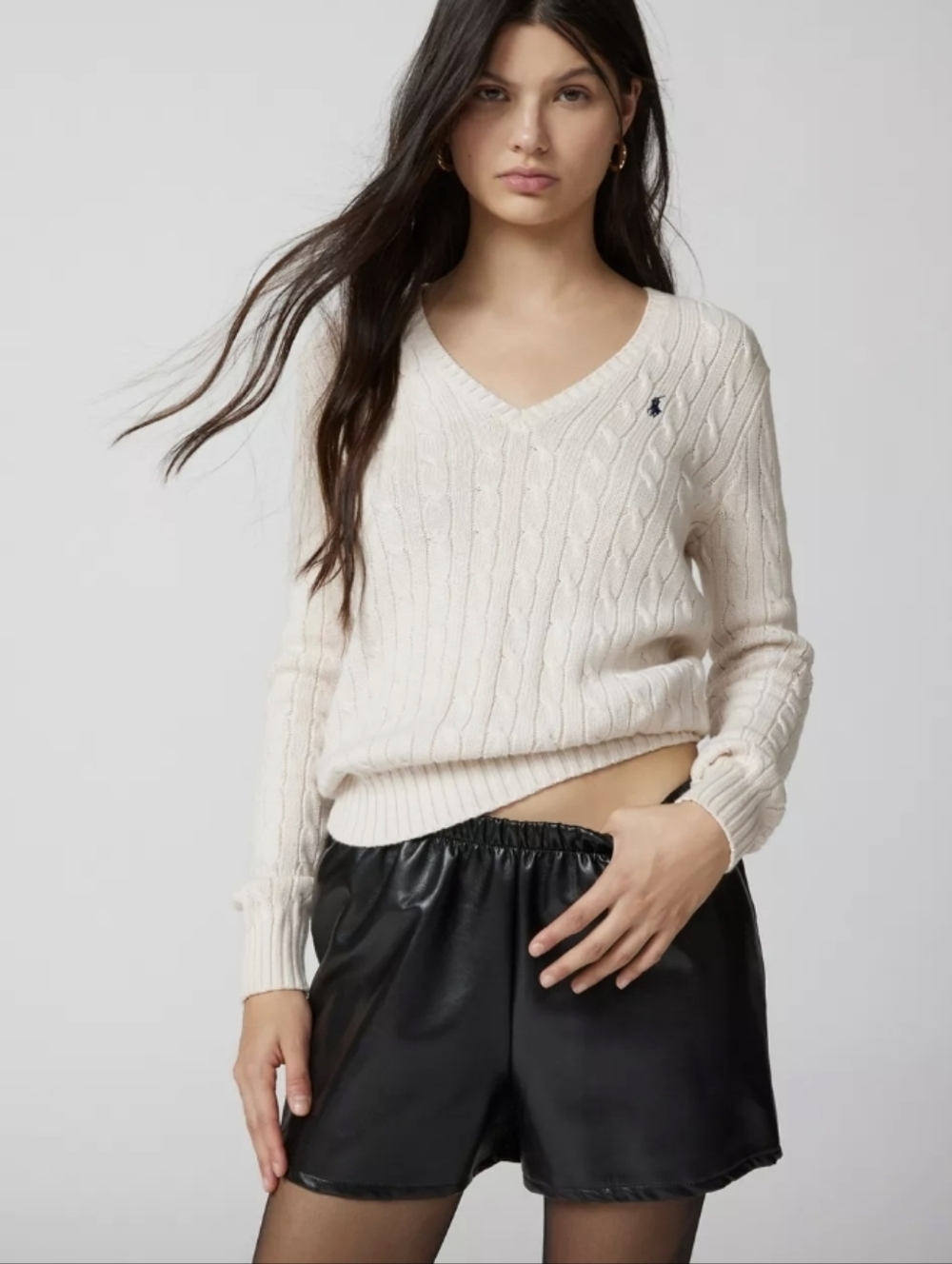 Urban Renewal Remade Faux Leather Elastic Waist Short